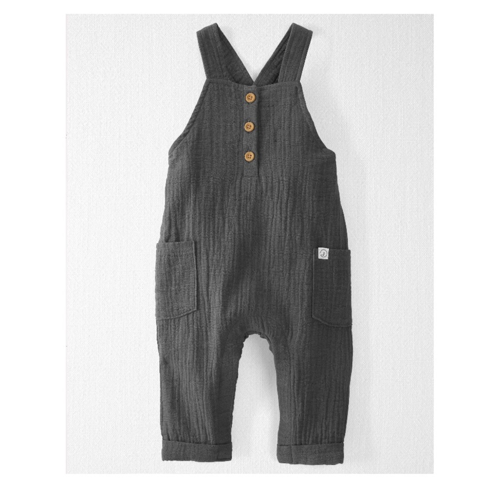 Organic Cotton Gauze Overalls